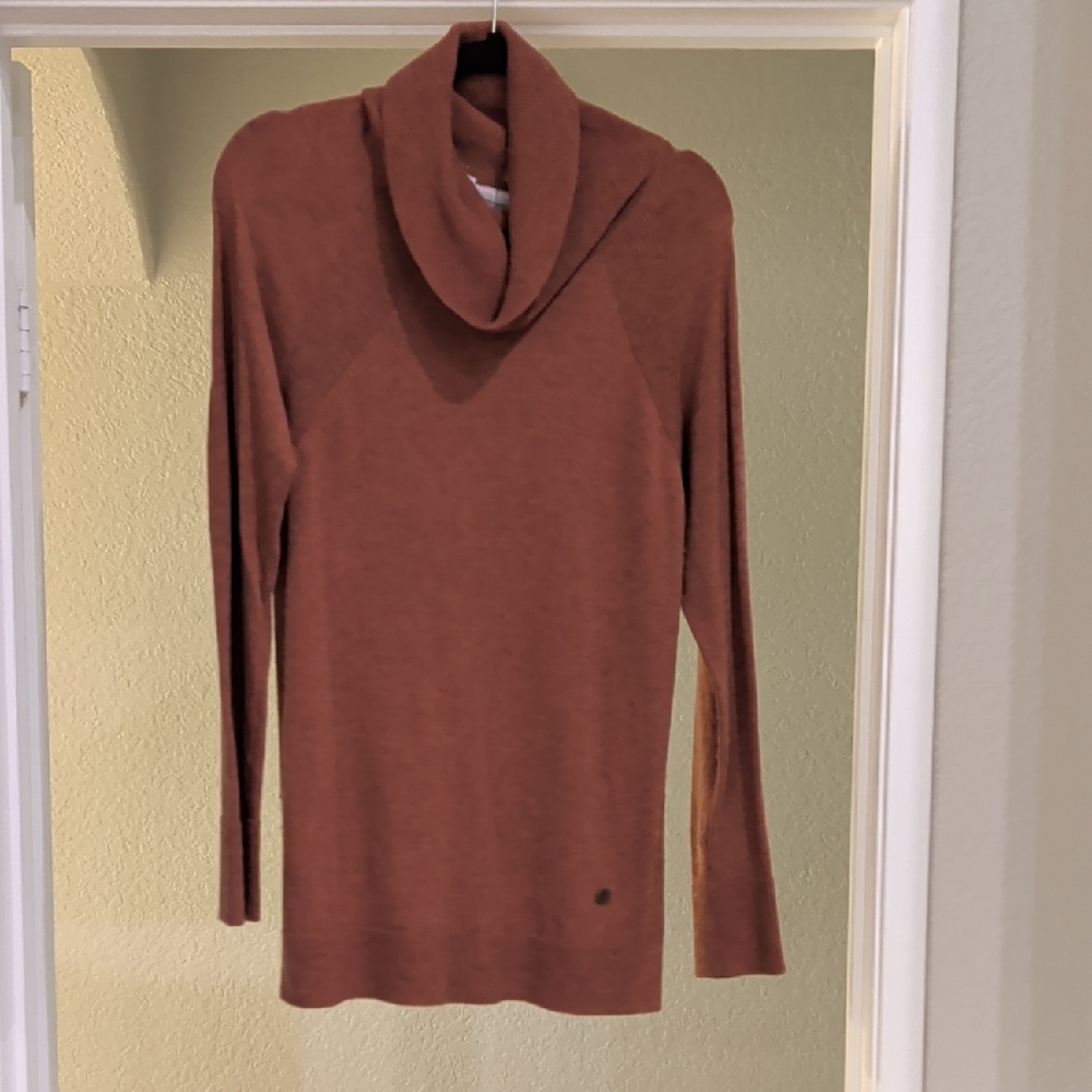 Women's Cowl Neck Sweater - Rust